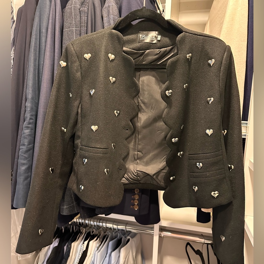 Fashion jacket with hearts